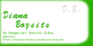 diana bozsits business card